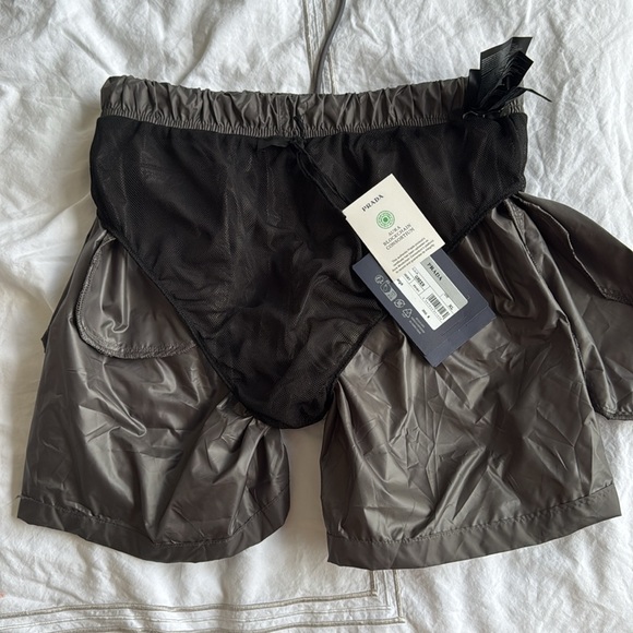 Prada Taupe Nylon Shorts - Picture 4 of 4